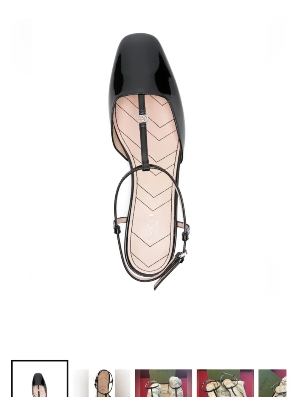 Gucci Petite GG Leather Slingback Pumps - Picture 2 of 13